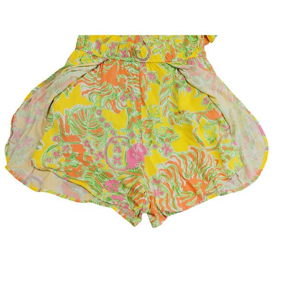 Lilly Pulitzer x Target Challis Romper Sleeveless Floral Happy Place Womens M - Picture 6 of 8